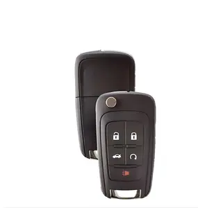 Flip Remote Key SHELL CASE Compatible with Chevrolet 2010-2017, 5 Buttons