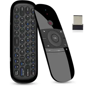 W1 Air Mouse Remote Control Keyboard, IR RF TV Controller for Android TV Box PC Projector Htpc All-In-One, Essential Media Device Accessory