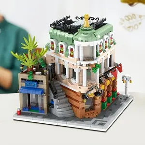 Creative Fashion Classic City Building Blocks Set, Luxury Hotel Landscape Series, High-Difficulty Micro-Particle Model, Easy Assembly Living Room Decor