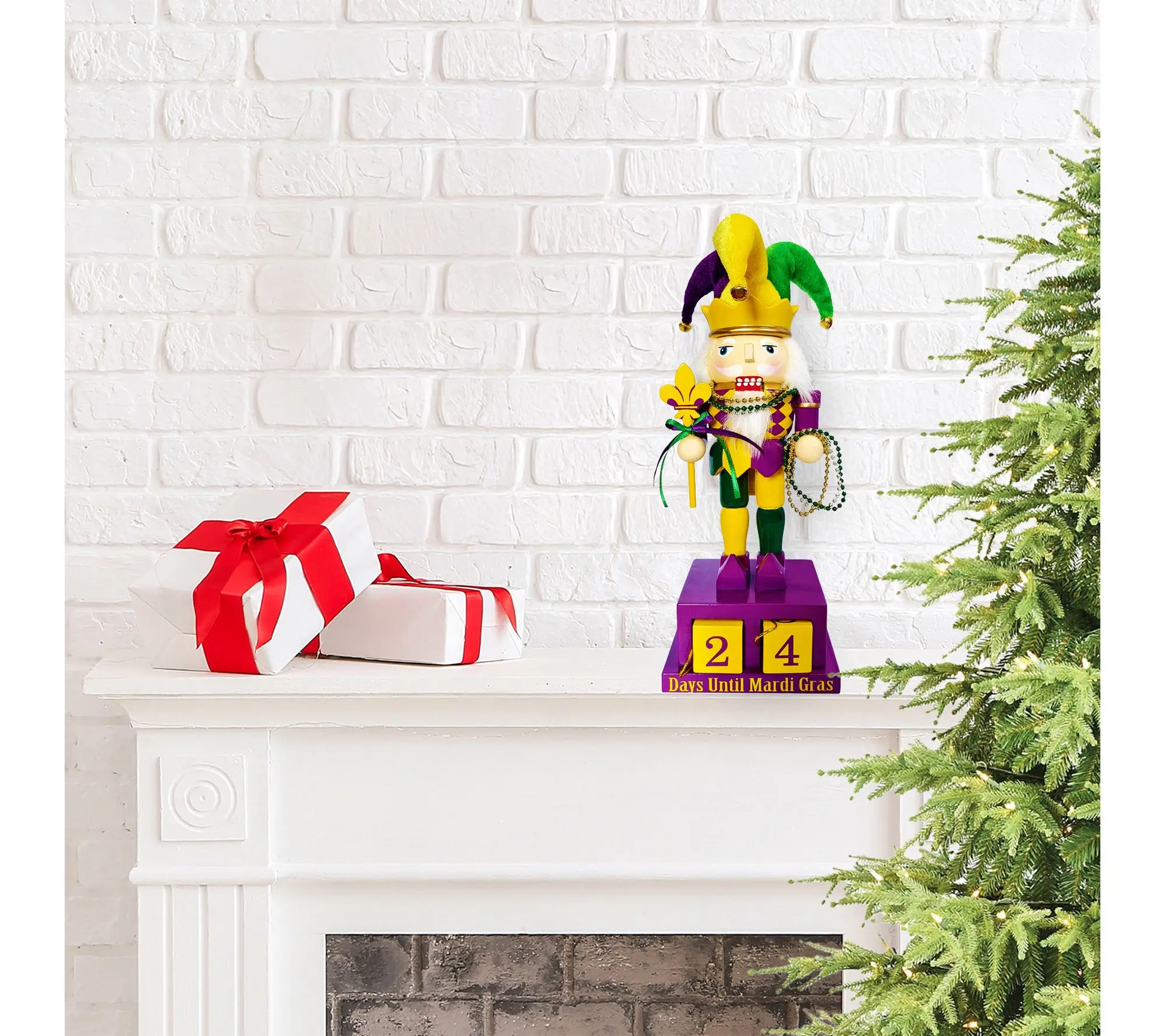 Santa's Workshop 10" Days Until Mardi Gras Nutcracker