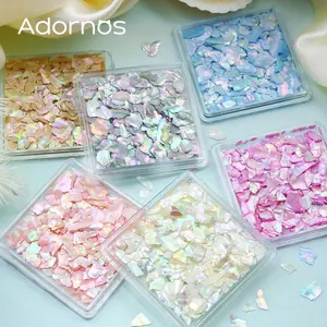 Shimmering Aurora Shell Flakes in, Irregular Epoxy Resin Fill for DIY Crafts Jewelry Phone Case Decoration