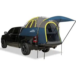 Waterproof 5.5ft-5.8ft Truck Bed Tent with Awning, Durable Pickup Tent for 2 Person Camping, Easy Set-Up Shelter for Full-Size Short Beds