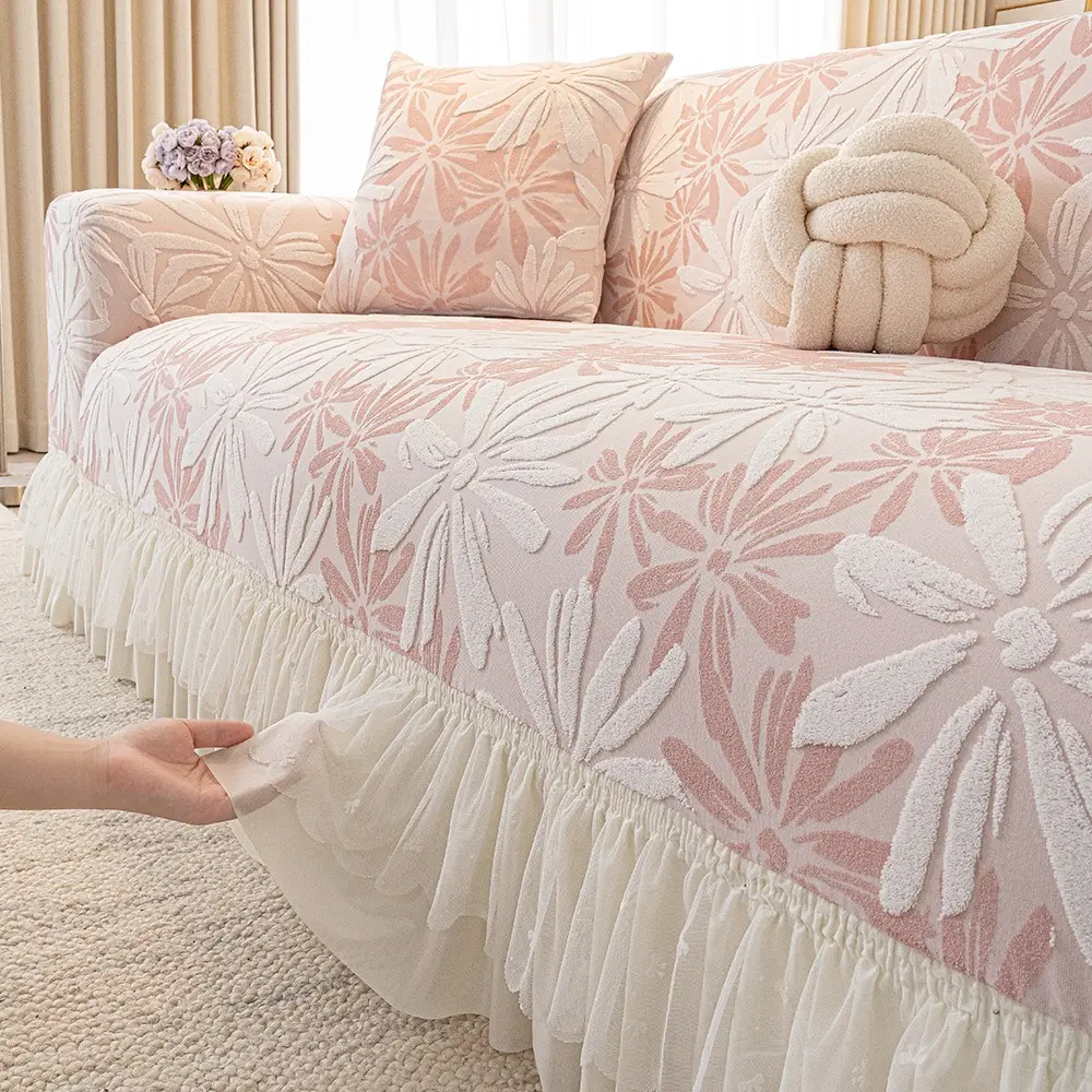 Floral Sofa Slipcover, Anti-Slip Full Coverage Lazy Elastic Furniture Protector, Washable Sofa Protector, High Elasticity Reusable Sofa Cover, All Seasons Use, Dustproof Sofa Slipcover, Washable Sofa Covers, Washable Couch Covers