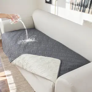 100% Waterproof Couch Cover for 3 Cushion Couch Sofa Cover for Dogs, Anti-Slip Sofa Covers Washable Couch Covers for Sectional Sofa L Shape Furniture Protector, 1 Piece (Dark Gray, Sofa)