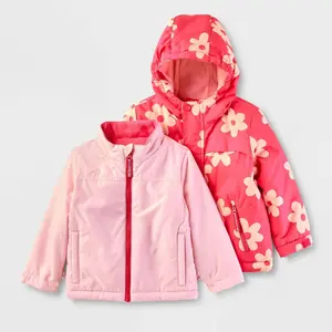 Cat & Jack Baby 3-in-1 Snowplay Jacket, Babywear with Attached Hood and Adjustable Cuffs