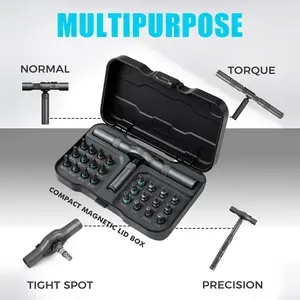 2026 Ratchet Screwdriver Set, 24in 1 Magnetic Screwdriver Sets, S2 Steel Bits, DIY Combination Flexible Shaft, Suitable for Furniture Assembly, Precision Electrical Appliance Repair, Bicycle Tools