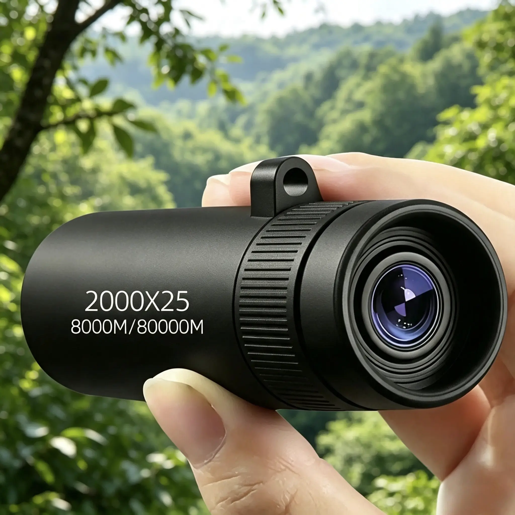 Upgraded Monocular Telescope 8x Magnification, Compact Scope with Multi-Coated Optics and Adjustable Eyepiece for Bird Watching & Outdoor Viewing, Pocket Size, Rubber Armor, Weather Resistant