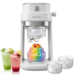 SUSTEAS Electric Ice Shaver, Adjustable Thickness Snow Cone Machine for Home, Makes Fluffy Shaved Ice & Crushed Ice, Easy to Use, Ideal for Slushies, Frozen Drinks & Summer Parties