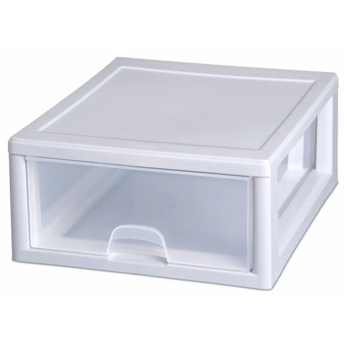 Sterilite 16 Quart Clear Stacking Drawer 23018006, Rack, Closet Storage System, Organiser