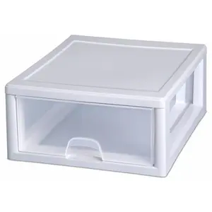 Sterilite 16 Quart Clear Stacking Drawer 23018006, Organiser, Rack, Drawer Stop