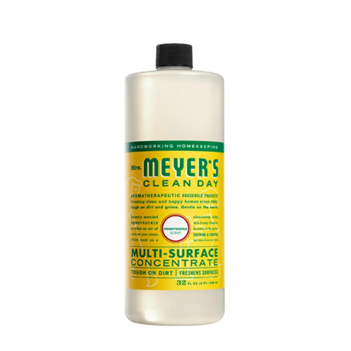 212 MAIN 32oz Multi-Purpose Cleaner - Mrs. Meyers Honeysuckle Formula Natural Concentrate, Environmentally Friendly Home Cleaning Solution with Biodegradable Ingredients for Household Appliance Care