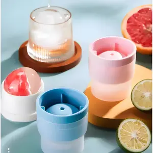 Ice Ball Molds Set of 6 Slow Melting Stackable Large 2.5 Inch Ice Spheres for Whiskey Cocktails Juice Beverages Bourbon Home Bar Accessories Utensils 6 CM