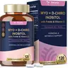 Totaria Inositol Supplement for Women with Vitamin D3, Folate, 40:1 Ratio Myo-Inositol 3000mg & D-Chiro Inositol 75mg Complex, (Vitamin B8) Inositol Capsules