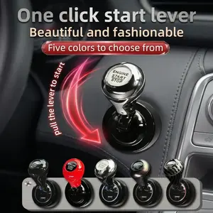 Universal Car Metal Engine Start Button Decorative Cover One Button Start Gear Shift Knob Patch for All Cars