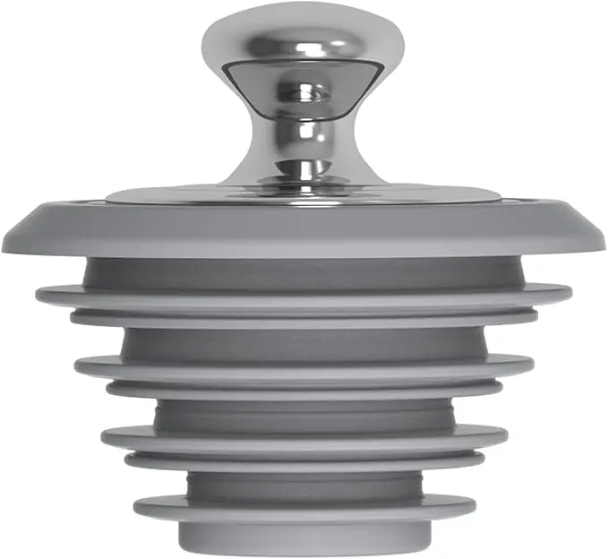 Silicone Bathtub Stopper, Washbasin Drain Plug, Bathtub Plug(Patented Design) (Gray)