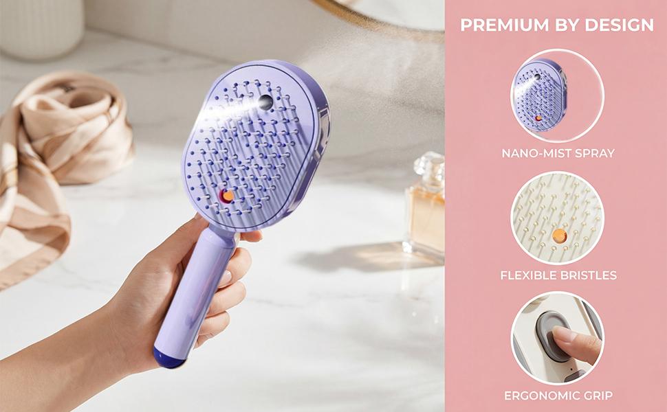 2026 New Electric Steam Brush, Electric Steam Brushs for Hair, Rechargeable Steam Hair Straightener, Detangling Steams Brush, Reduce Frizz, Nourishes Hairs, Anti-Static