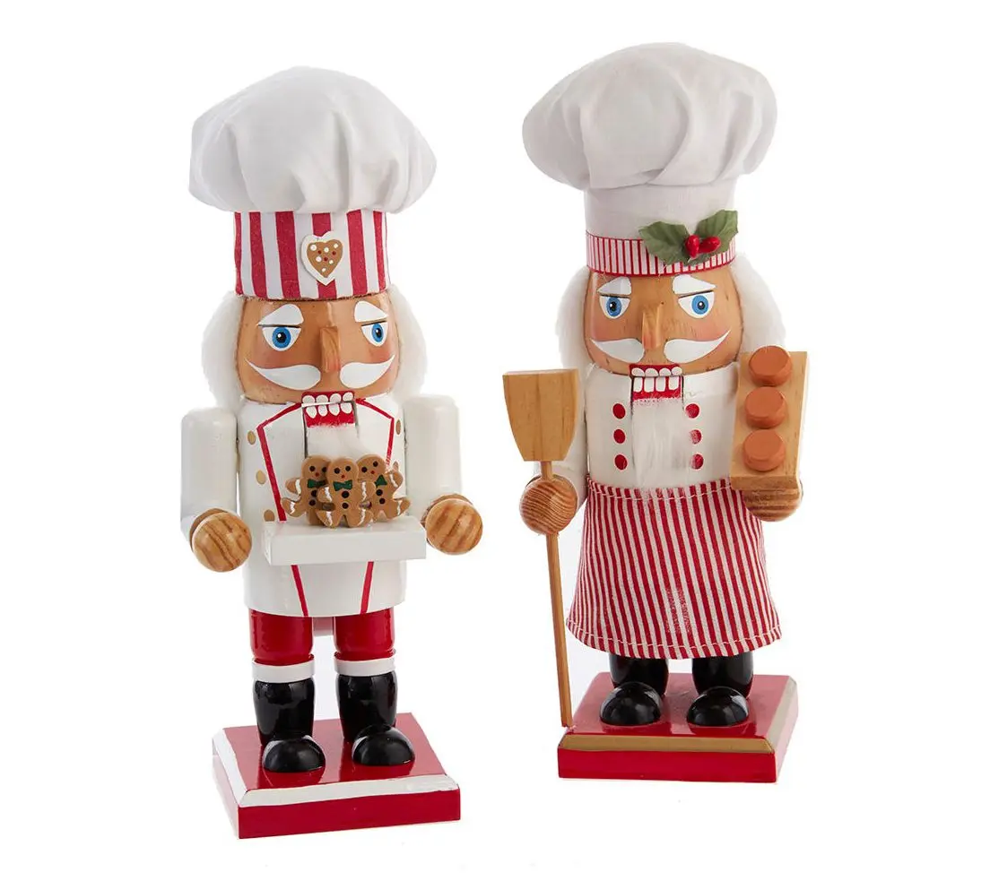 RC Home Decor- Set of 2 Chef Nutcracker Figurines