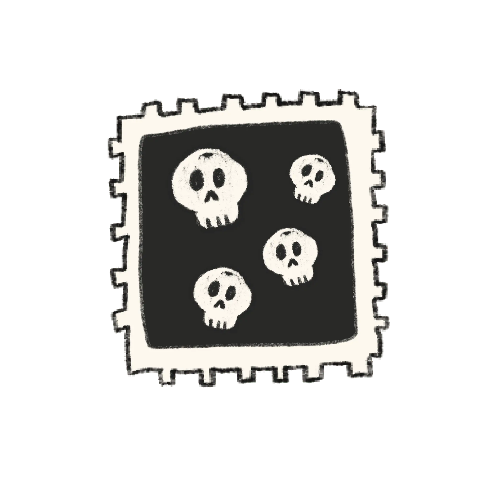 Skulls Stamp Sticker