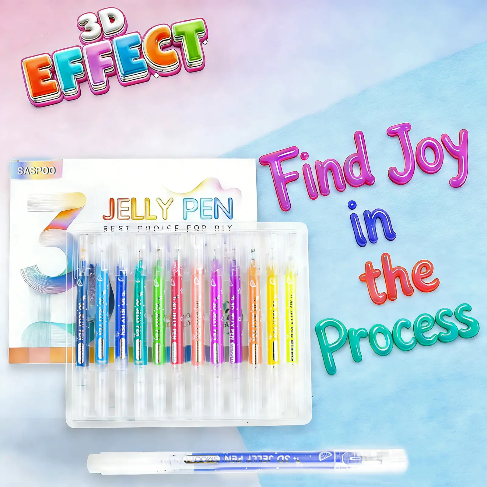 3D Effect Jelly Pens 12/24/36 Colors Set for Painting Drawing Writing Bullet Journal Card Making Nail Painting DIY Crafts Versatile for Every Project Greeting Card Design