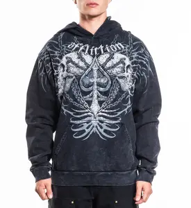 Affliction Men's Pullover Hoodie Charred Martyr
