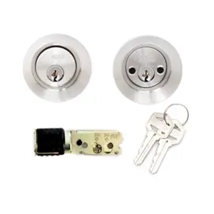 J & D Lock Company Mobile Home Stainless Steel Double Cylinder Deadbolt Lock