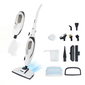 GLEEHILL 10-in-1 Steam Mop with Detachable Handheld Steam Cleaner for Hardwood Floor, Tile, Grout & Carpet | 1550W High Pressure Electric Mop, Chemical-Free for Pet & Home
