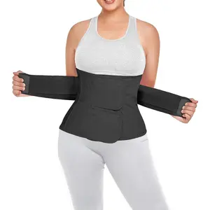 Postpartum Belly Wrap Abdominal Binder Post Surgery C-section Recovery Support Belt Back Support (Black, XX-Large)