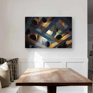 MWW C1MP2436DGRWJE 24 x 36 in. Pipe Dream - Blue Metal Print Wall Art for Stylish Home Decor