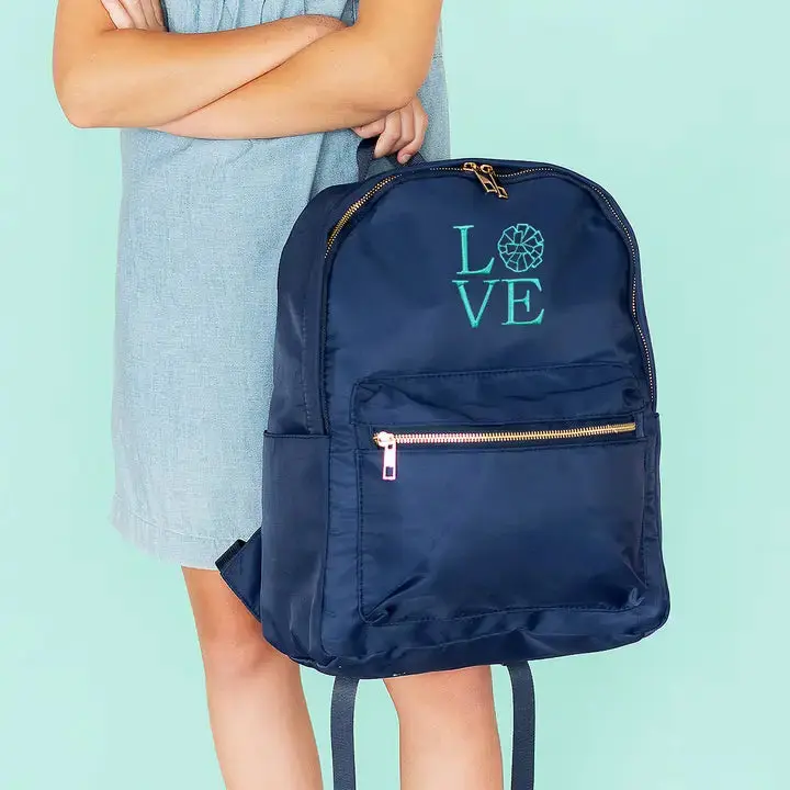 Love Cheer Navy Backpack Cute School Travel Water Resistant Bag #M364VL-NAVY-LVCHEER