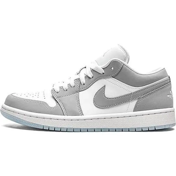 Women's Jordan 1 Low White/Wolf Grey-Aluminum (DC0774 105)