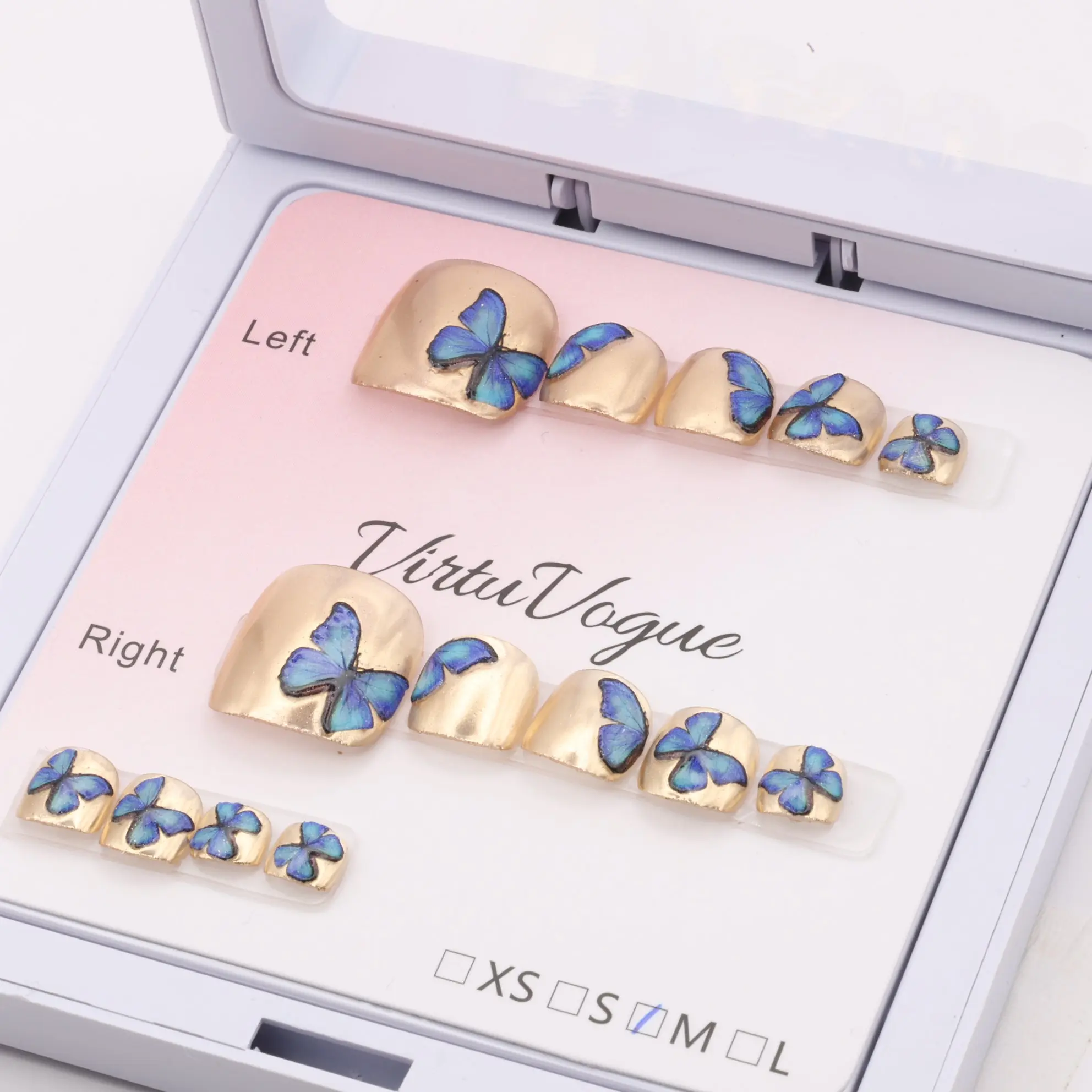 Golden Butterfly | Foot Nails Golden Butterfly | Foot Nails