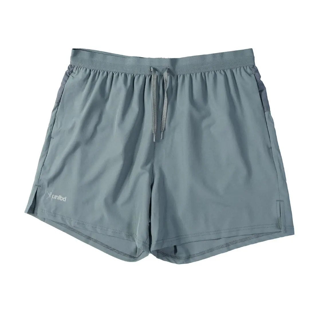Men's Grey Lacrosse Shorts - 5" Inseam, V-Notch Sides, Modern Fit, Breathable Polyester Spandex for Athletic Performance, Breathable Men's Sports Shorts