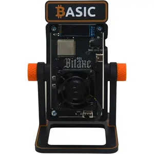 Basic Solo Bitcoin Miner – Bitaxe Gamma 601 BM1370 ASIC, 1.2 TH/s Open Source Crypto Mining Device with AxeOS, 2.4G Wi-Fi, OLED Display, Low Noise Home Mining Unit, 5V Power Supply & Stand Included