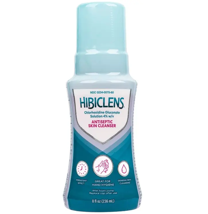 Hibiclens – Antimicrobial and Antiseptic Soap and Skin Cleanser – 8 oz with Foaming Pump – for Home and Hospital – 4% CHG