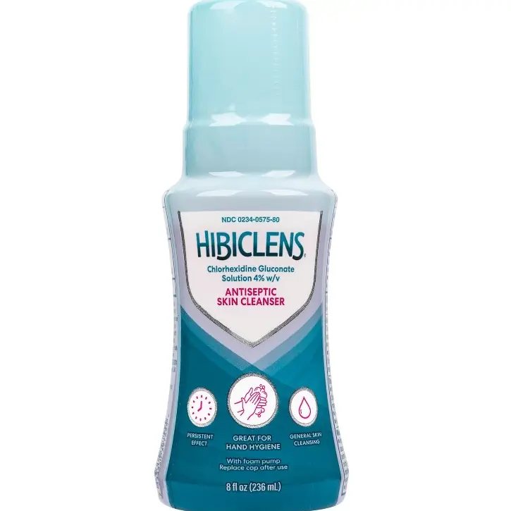 Hibiclens – Antimicrobial and Antiseptic Soap and Skin Cleanser – 8 oz with Foaming Pump – for Home and Hospital – 4% CHG