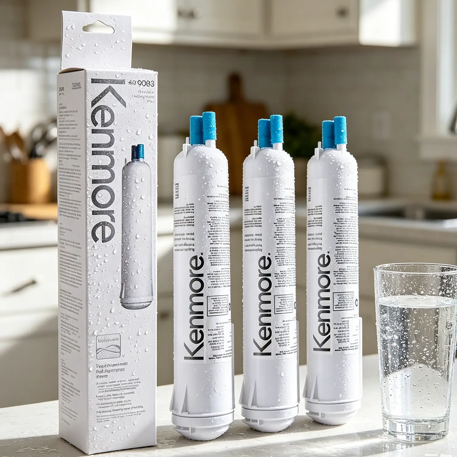 9083 Refrigerator Water Filter Replacement for Kenmore, 460-9083, Compatible with Whirlpool 4396841, Everydrop Filter 3, 9030, 9083, 4396710