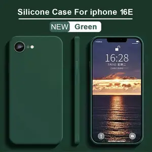 New Case For IPhone 16e Cover IPhone 16e Capas Liquid Silicone Shockproof Phone Bumper Soft TPU Fundas IPhone 16E Soft For Ip16 16 E 16 Pro Max 15 Plus 14 13 12 11