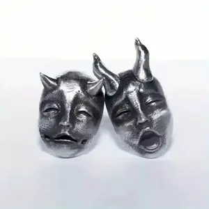 {Comfort Earrings} Fashionable New Gothic Funny Devil Double Faced Mask Punk Men's and Women's Accessories Earrings