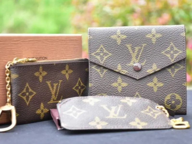 Pre-owned Louis Vuitton Coated Canvas Small Leather Goods Monogram Canvas 3 Piece Wallet Card Holder Coin Purse Set J8070708