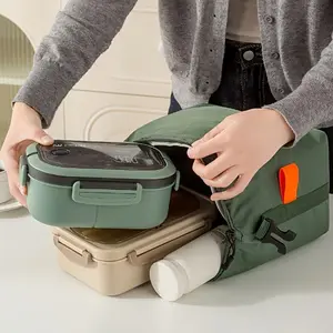 Stylish Insulated Durable Lunch Bag - Large Capacity, Leak-Proof with Shoulder Strap, Reusable Oxford Cloth, Multiple Colors, Perfect for Work/School/Picnic/Camping