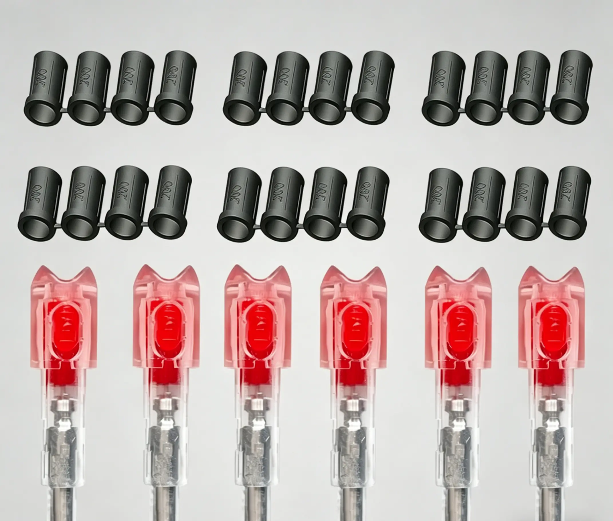 Super Bright S Arc6 LED Arrow Nocks, Multi Inner Sizes Low Power Lamp Heads, Durable Archery Parts for Night Hunting Shooting