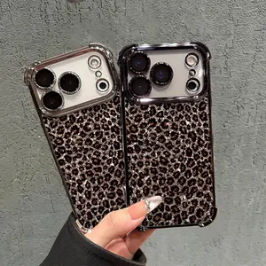 3D Leopard Print Allover Phone Case for iPhone 17 AIR 17 PRO 16 PRO 15  PRO MAX  14 PLUS 13 PRO 12 11 series (silicone softshell) airbag anti-drop and shockproofmobile phone protective case Shockproof, Accessories, Smartphone