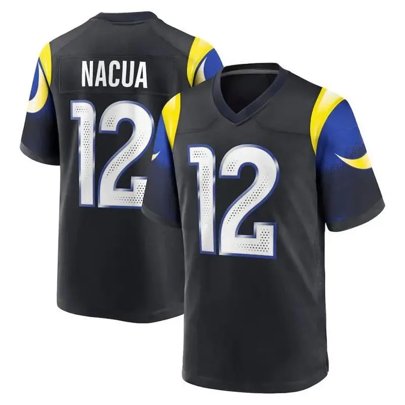 Mens #12 Football Jersey – Player Inspired by Nacua, Fan Edition Game Day Top