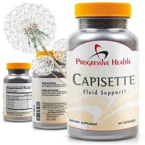 Progressive Health Capisette Water Retention Support - 60 Capsules with Potassium & Dandelion Root for Swollen Feet Ankles & Legs