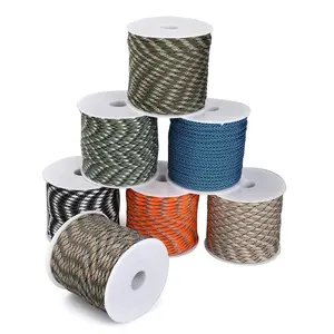 50m Outdoor 4mm 7 Core Umbrella Rope Lifeline Parachute Cord Tent Awning Pull Rope Chain Braided Camping Gear