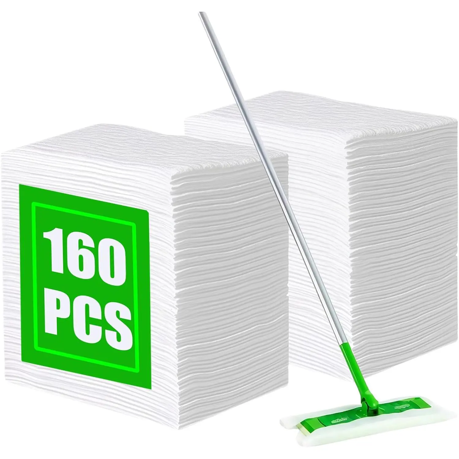 Dry Sweeping Cloths Dry Mop Refills Disposable Dry Floor Cloths Dry Cleaning Wipes Compatible With Swiffer Sweeper, Unscented, 7.87"x11.81", Total 160 Count