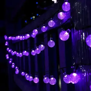 Outdoor Solar String Lights, 8-Mode LED Globe String Lights, Atmosphere Bubble Lights, Waterproof Solar Garden Lights for Garden, Lawn, Gazebo, Porch, Patio, Wedding, Party Decorations, Festive Outdoor Decoration, Outdoor Decorative Lights