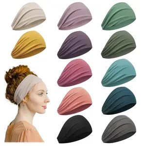 12 Pack Fabric Headbands for Women,Sweat Bands Headbands Set for Girls,Ladies,Sports Headwear for Home Outdoor Fitness Yoga,Christmas Party New Year Gifts,Hand Tools Kits
