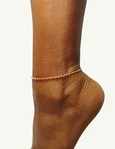 Copper Bead Chain Anklet