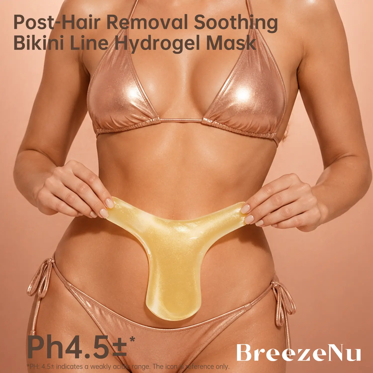 BreezeNu Women's Bikini Area T-Shaped Hyaluronic Acid Mask - Intimate Care, Deep Hydration, Brightening, Soothing, Repair Skin Barrier for Sensitive Skin, Hydrating